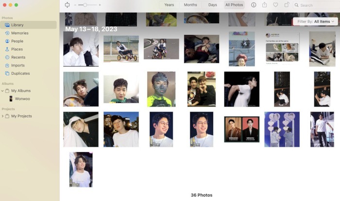 Select Multiple Photos Mac Album