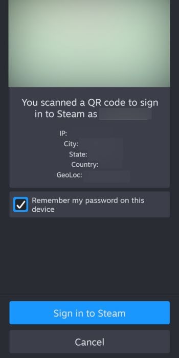 Select the "Sign Into Your Steam Account" button.