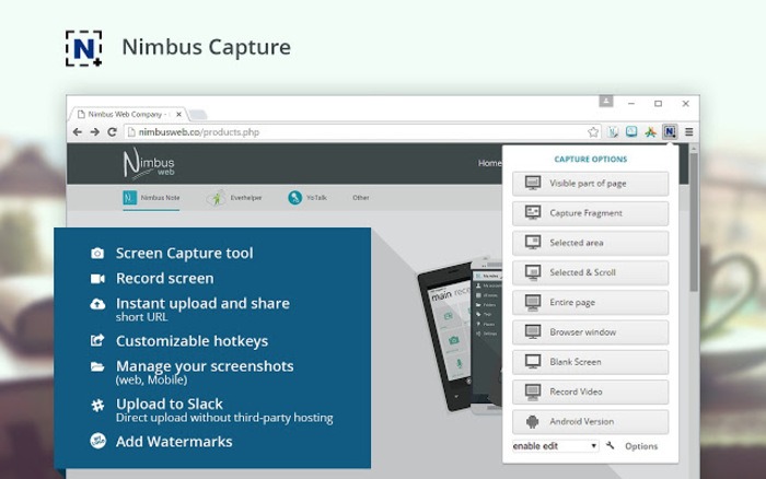 Take Screenshot In Chromebook Nimbus Extension
