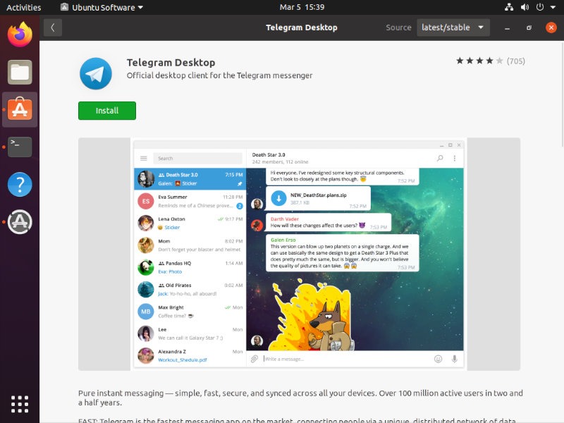Telegram Linux Ubuntu Software