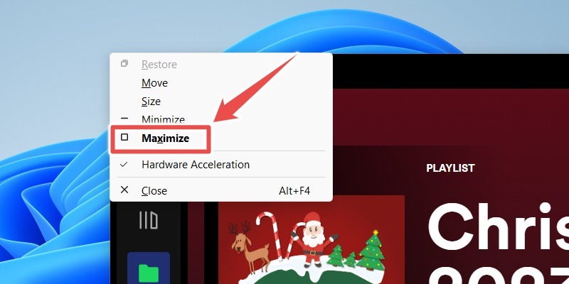 Clicking the "Maximize" option in the Shift+Alt+Space menu.
