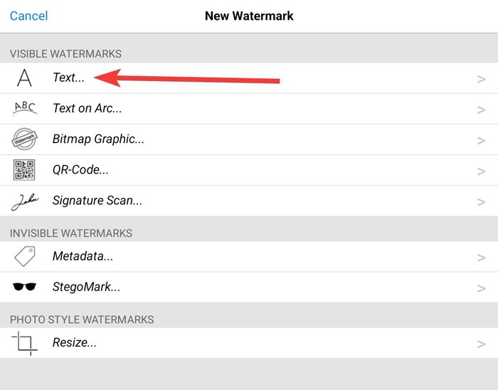 Watermark Options On Iwatermark