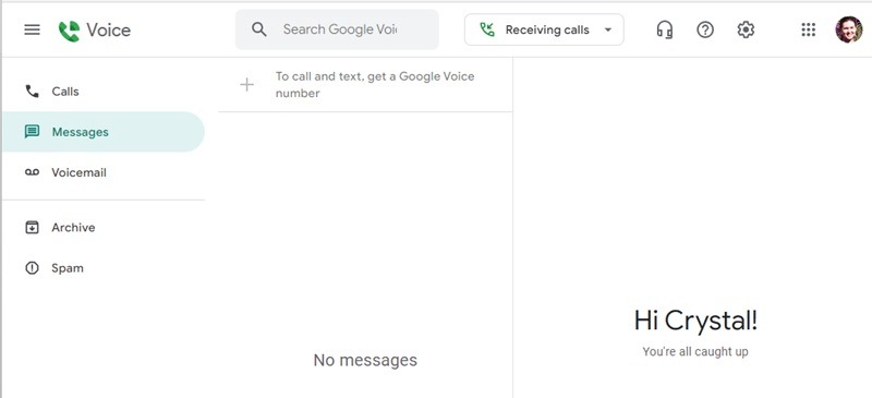 Send text messages from your PC with Google Voice.