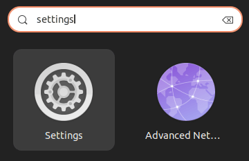 A screenshot showing the Settings program in Ubuntu.