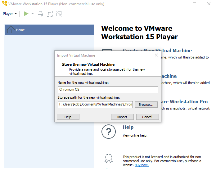 How To Install Chrome Os Windows 10 Import Virtual Machine