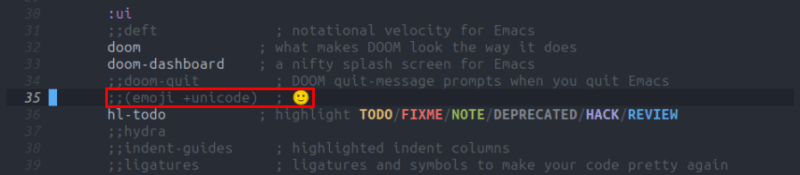 A screenshot highlighting a disabled module.