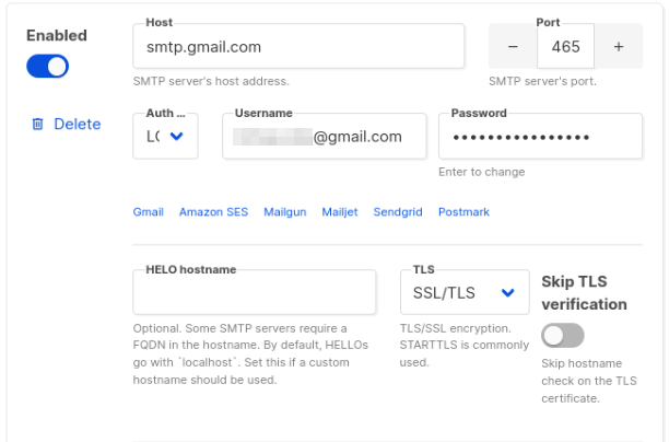 A screenshot showing a complete Gmail link.