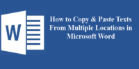 How to Copy and Paste Multiple Text Selections in Microsoft Word