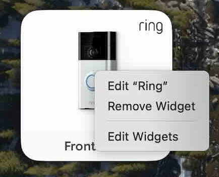 Right-click on widget and select Remove Widget.