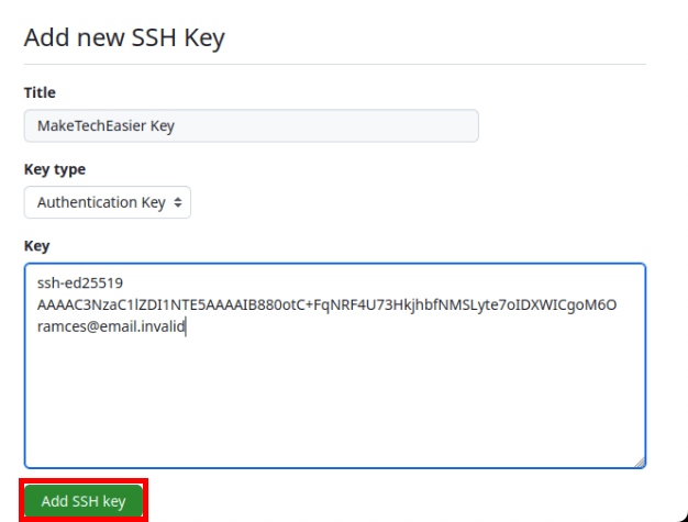 Secure Github Access Ssh Key 09 Add Ssh Key Button