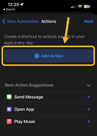Shortcuts App Add Action To A Condition